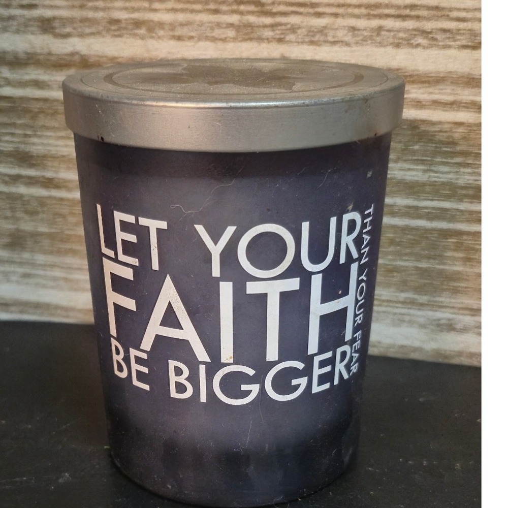 Acadian Candle Co Black Onyx Let Your Faith Be Bigger Than Your Fear Jar Candle